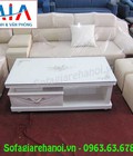 Hình ảnh: Bàn trà gỗ kính màu trắng đẹp hiện đại và sang trọng AmiA BT