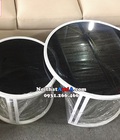 Hình ảnh: Mẫu bàn sofa đẹp giá rẻ hình tròn to nhỏ AmiA BTR165