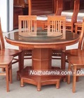 Hình ảnh: Mua bàn ăn tròn mâm xoay hiện đại AmiA BA 011