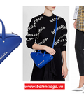 Hình ảnh: Túi xách Balenciaga Triangle Pouch M blue