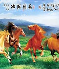 Hình ảnh: tranh ngựa phong thủy phòng khách