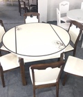 Hình ảnh: Bộ bàn ăn tròn gỗ nhập khẩu cao cấp giá rẻ tại HCM TD036