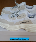 Hình ảnh: Giày Balenciaga Triple S trắng siêu rẻ cho cả nam và nữ