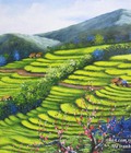 Hình ảnh: Tranh sơn dầu phong cảnh ruộng bậc thang AmiA TSD 396
