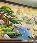 Hình ảnh: Tranh sơn dầu vẽ phong cảnh sông núi thiên nhiên TSD 386
