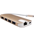 Hình ảnh: Cáp chuyển đổi đa năng USB C Hub Type C 8 trong 1 cho Macbook hiệu ANNBOS USA.A030HH8 GOLD
