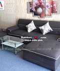 Hình ảnh: Mẫu ghế sofa đẹp da góc chữ L viền nổi hiện đại AmiA SFD152