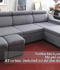 Hình ảnh: Bộ sofa góc nỉ màu ghi sang trọng SFN 092
