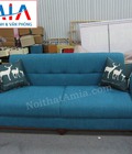 Hình ảnh: Ghế sofa nỉ văng màu xanh coban đẹp hiện đại AmiA SFN109