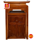Hình ảnh: Bàn thờ chung cư gỗ Sồi sơn màu Hương