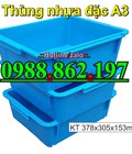 Hình ảnh: Khay nhựa A3, thùng chứa A3, thùng nhựa A3 giá rẻ, thùng nhựa đặc A3, thùng nhựa công nghiệp A3, khay linh kiện A3