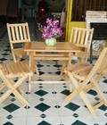 Hình ảnh: Thanh lý bộ bàn ghế xếp gỗ đa màu giá rẻ
