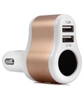 Hình ảnh: Xạc xe hơi 2 cổng USB và 1 đầu chia