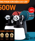 Hình ảnh: Súng phun sơn điện 500w Combo 3 đầu phun siêu bền