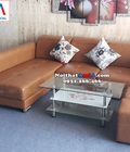 Hình ảnh: Ghế sofa da góc chữ L 3 chỗ màu nâu sang trọng AmiA SFD148