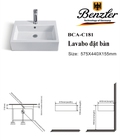 Hình ảnh: Chậu Lavabo Đặt Bàn BENZLER BCA-C181