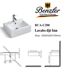 Hình ảnh: Chậu Lavabo Đặt Bàn BENZLER BCA-C300