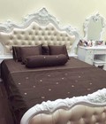 Hình ảnh: Giường Ngủ Tân Cổ Điển - GN03 trắng sữa (kem)