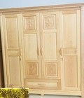 Hình ảnh: Thanh Lý Tủ Quần Áo Gỗ Sồi 4 Cánh Giá Rẻ 