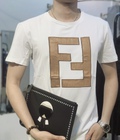Hình ảnh: Áo thun nam trắng thêu 2 chữ F vàng đồng ghép ngược AT0004 T