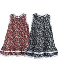 Hình ảnh: Đầm suông hoa nhí 3 màu phối viền ren cho bé gái Hikari 5 xinh xắn, dễ thương