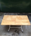 Hình ảnh: Bàn gỗ hình chữ nhật chân thép