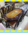 Hình ảnh: Thanh Lý Bàn Ăn Gỗ Tràm Cẩn 6 Ghế Giá Rẻ 