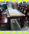 Hình ảnh: Thanh Lý Bàn Ăn Mặt Đá Cẩm Thạch Nâu 6 Ghế Giá Rẻ 