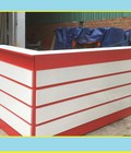 Hình ảnh: Thanh Lý Quầy Chữ L Trắng Đỏ Giá Rẻ 