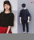 Hình ảnh: Áo thun cotton unisex from rộng tay lỡ CC1302