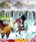 Hình ảnh: tranh ngựa 3d- gạch tranh phong thủy 3d