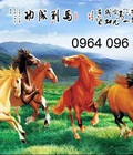 Hình ảnh: tranh 8 con ngựa phong thủy- tranh gạch 3d