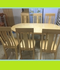 Hình ảnh: Thanh Lý Bàn Ăn Gỗ Sồi Oval 6 Ghế Giá Rẻ 
