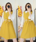 Hình ảnh: Đầm thắt nơ eo tay phồng