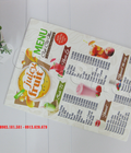 Hình ảnh: Tổng hợp mẫu menu giấy bồi cứng 1 tờ