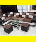 Hình ảnh: Thanh Lý Bộ Sofa Góc Chữ L Nâu Đen Giá Rẻ 