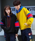 Hình ảnh: Áo hoodie phối viền tay Unisex xinh N28020 mới nè