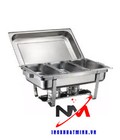 Hình ảnh: Nồi hâm buffet inox chữ nhật 3 ngăn giá rẻ BF-NM433F-3 có tặng kèm kẹp gắp inox cao cấp