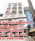 Hình ảnh: Cho thuê văn phòng, cửa hàng tại 102 Phạm Văn Đồng, Cầu Giấy, Hà Nội đối diện đường Trần Quốc Hoàn