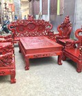 Hình ảnh: Bộ Bàn Ghế Nghê Đỉnh Tay Khuỳnh Vách C Gỗ Hương Huyết