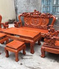 Hình ảnh: Bộ Bàn Ghế Nghê Đỉnh Gỗ Hương Đá