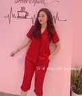 Hình ảnh: Pijama Lụa Trơn Áo Cộc Quần Lửng Lé Đen