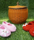 Hình ảnh: Giày móc len dành cho bé gái 0 12 tháng NinaCrochet GBG02