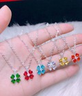 Hình ảnh: Vòng cổ cỏ 4 lá bạc ta s99 cao cấp