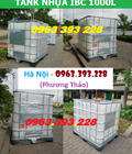 Hình ảnh: Tank nhựa 1000L nhập khẩu cao cấp, Bồn chứa hóa chất 1 khối
