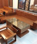 Hình ảnh: Bộ bàn ghế góc ngăn kéo gỗ sồi