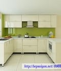 Hình ảnh: Tủ bếp Acrylic chữ U full trắng 