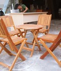 Hình ảnh: Thanh lý bộ bàn ghế xếp gỗ cafe cũ M11