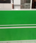 Hình ảnh: Thanh lý quầy lễ tân 1m6 xanh viền trắng đóng mới