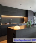 Hình ảnh: Tủ bếp melamine màu đen huyền bí